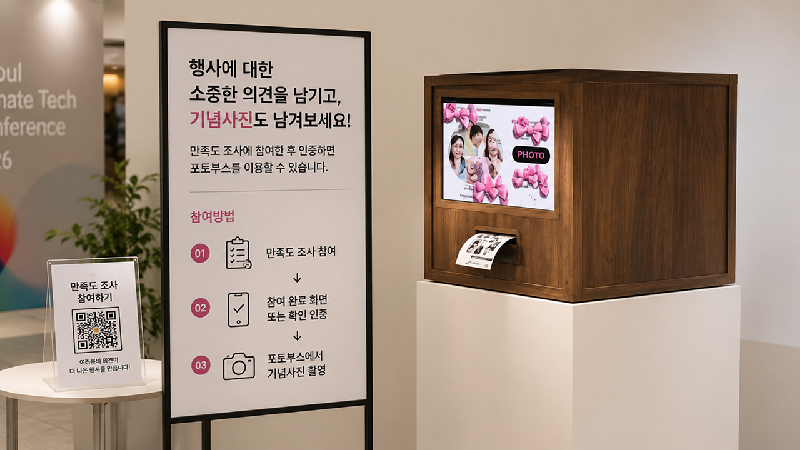 만족도 조사 & 포토부스 이벤트